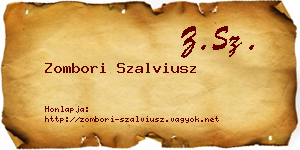 Zombori Szalviusz névjegykártya